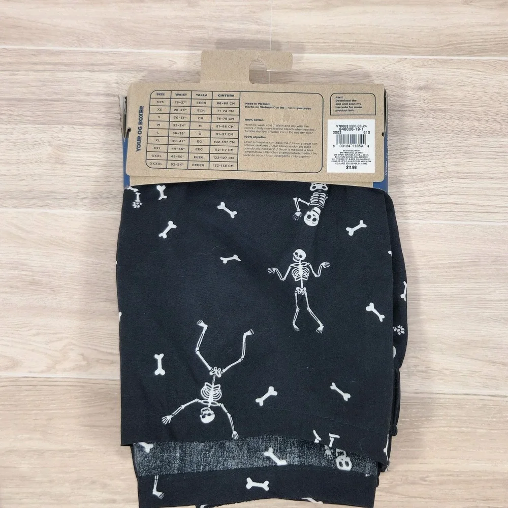 New‎ In Package ~ Old Navy Cotton Skeleton Boxers ~ Halloween ~ Mens Large 36/38